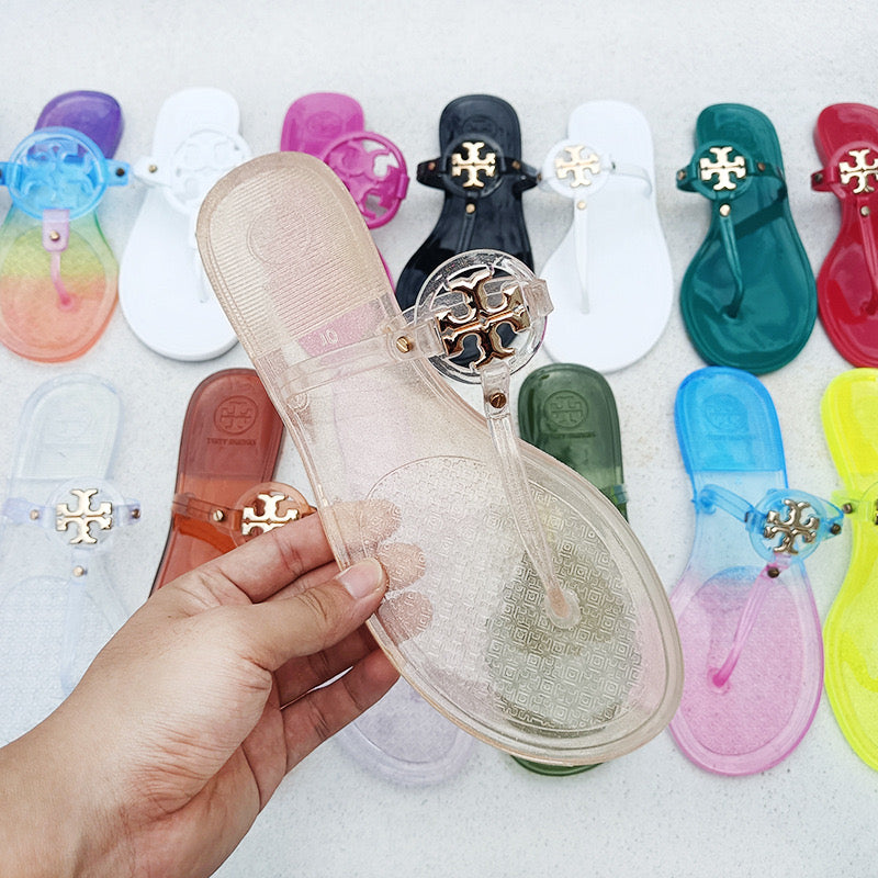 T Burch Famous Jelly Slippers ( Multi Colours )