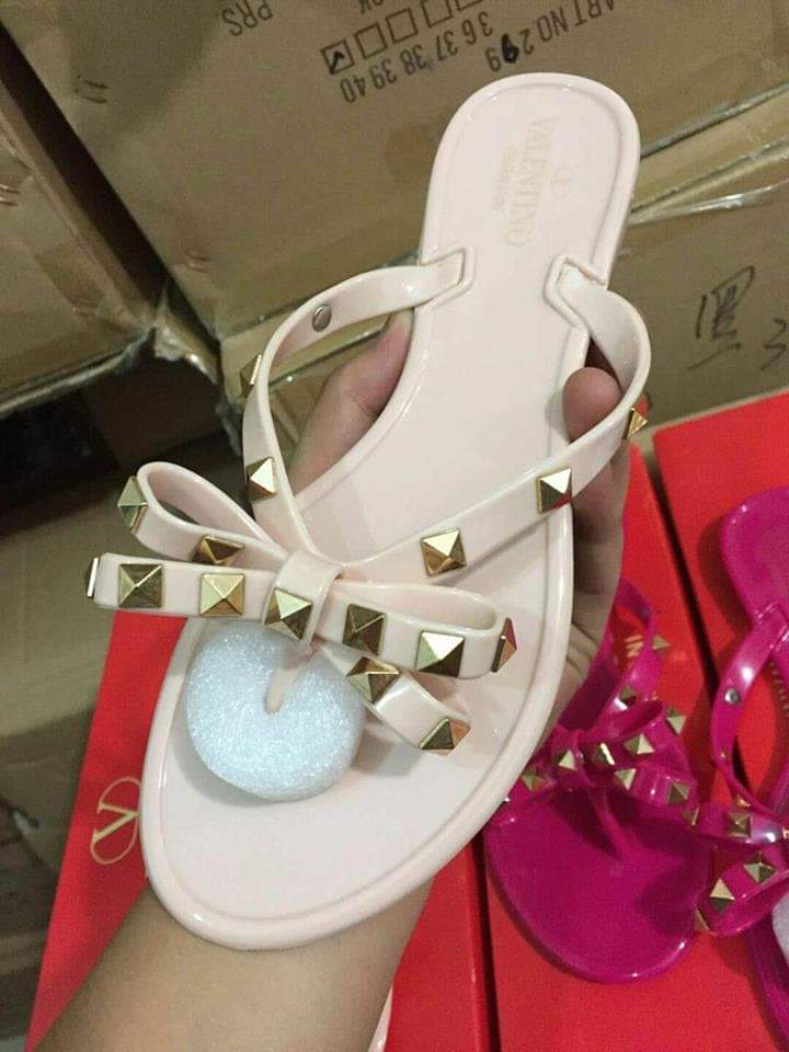 Vale*tino Jelly Slipper ( Beige )