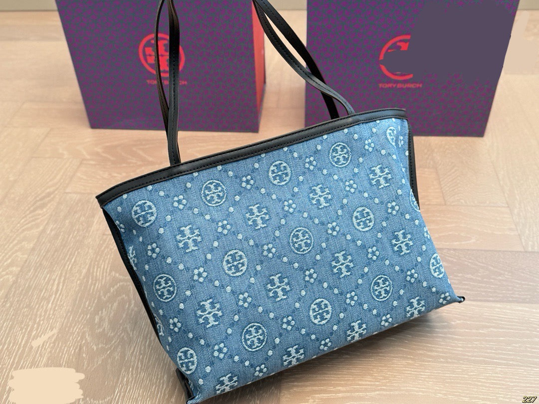 T Burch Tote Bag ( 2 Sizes & 4 Shades )