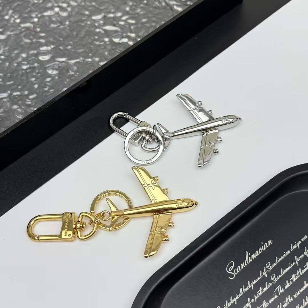 Lv Famous Plane Keychain