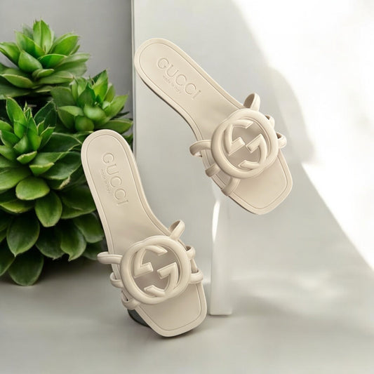 GG Slide White/Beige