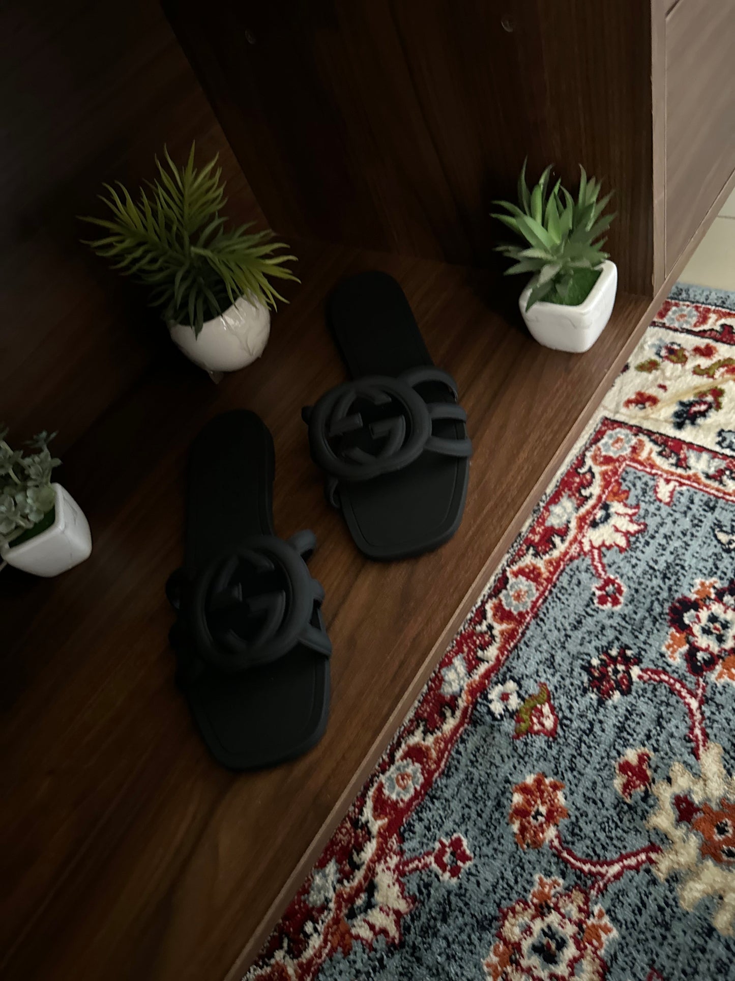 GG slide Black famous brand