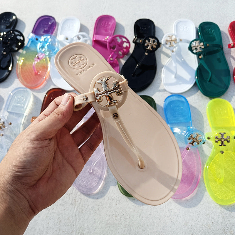 T Burch Famous Jelly Slippers ( Multi Colours )