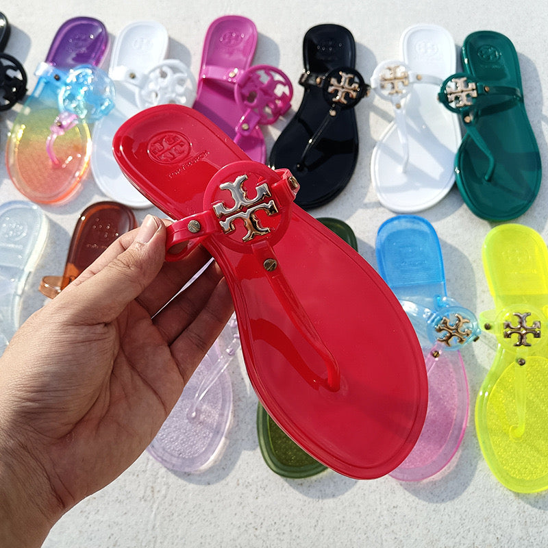 T Burch Famous Jelly Slippers ( Multi Colours )