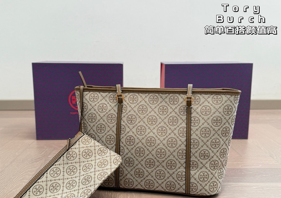 T Burch Tote Bag ( 2 Sizes & 3 Shades )