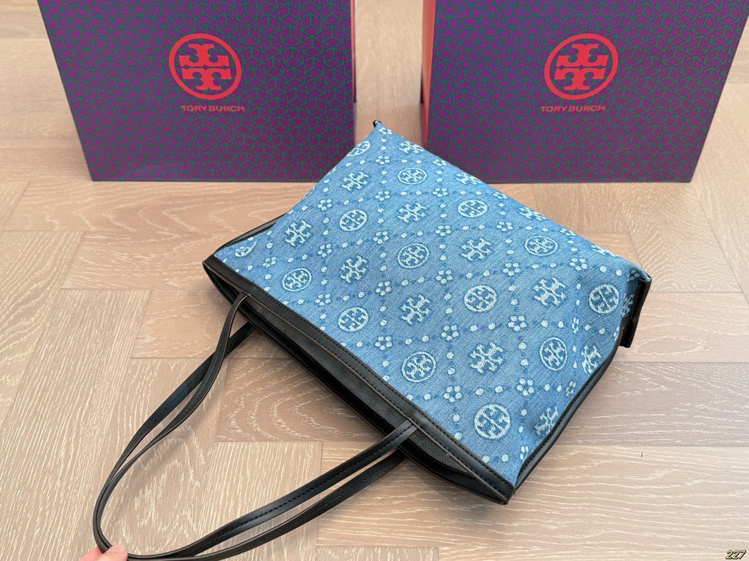 T Burch Tote Bag ( 2 Sizes & 4 Shades )