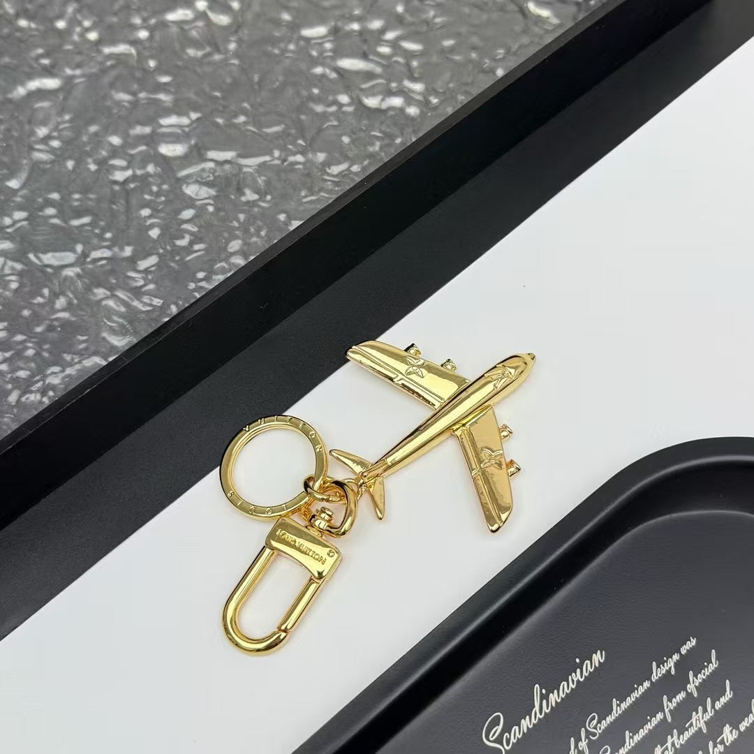 Lv Famous Plane Keychain