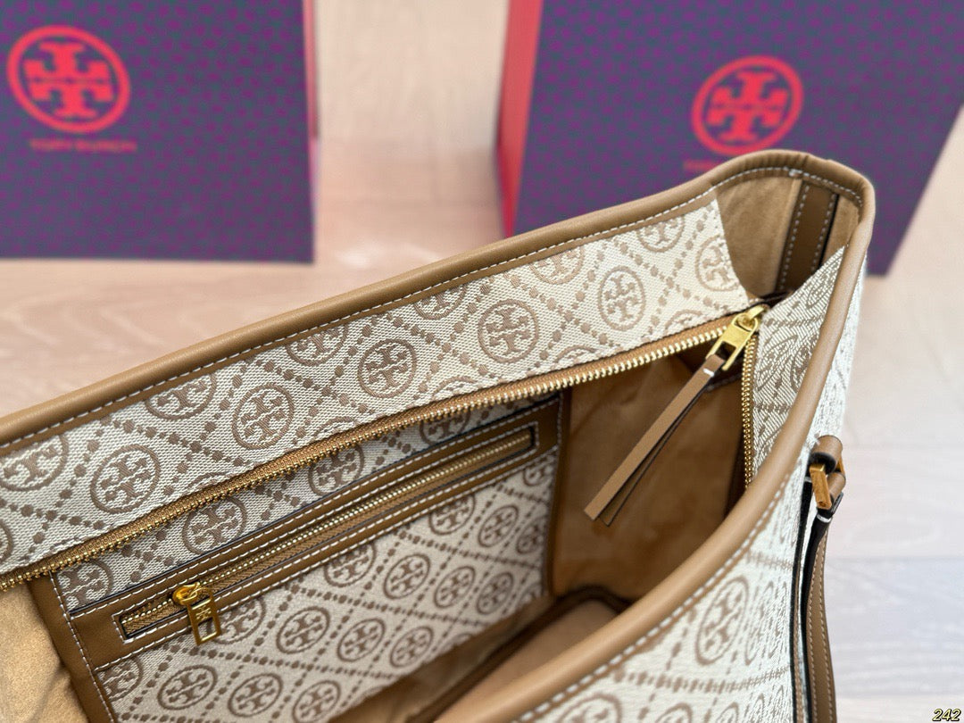 T Burch Tote Bag ( 2 Sizes & 3 Shades )