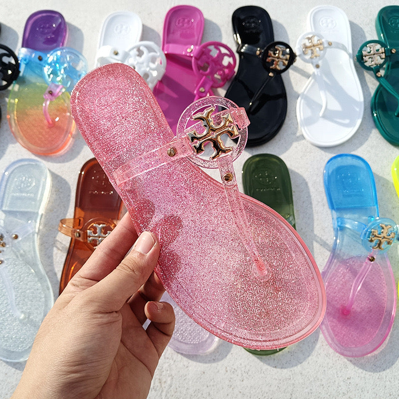 T Burch Famous Jelly Slippers ( Multi Colours )