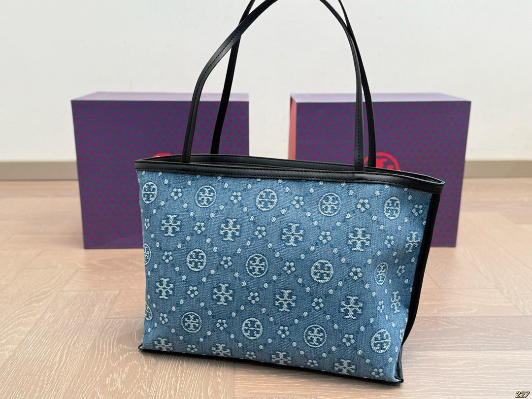 T Burch Tote Bag ( 2 Sizes & 4 Shades )