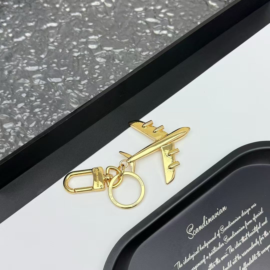 Lv Famous Plane Keychain