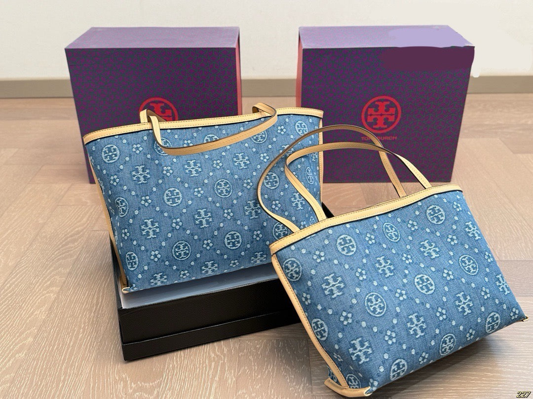 T Burch Tote Bag ( 2 Sizes & 4 Shades )