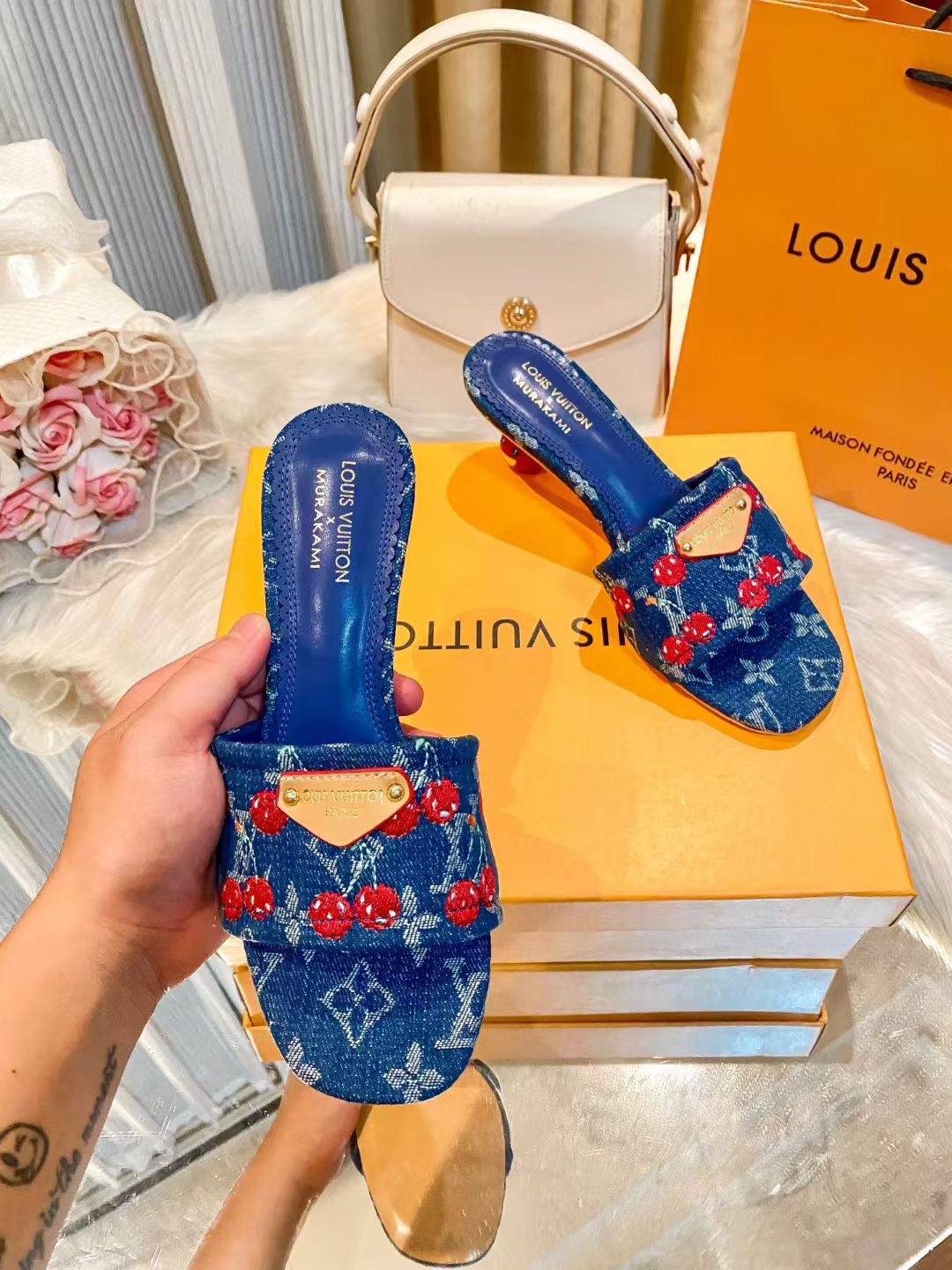 Lv Cherry Heels