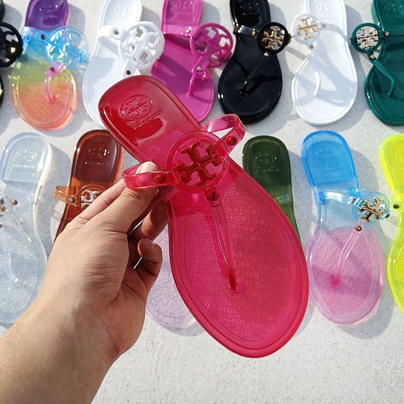 T Burch Famous Jelly Slippers ( Multi Colours )