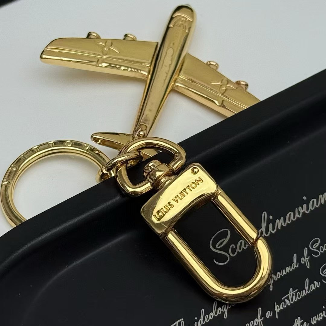 Lv Famous Plane Keychain