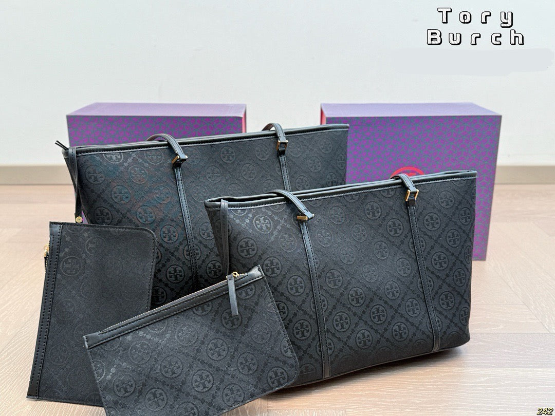 T Burch Tote Bag ( 2 Sizes & 3 Shades )
