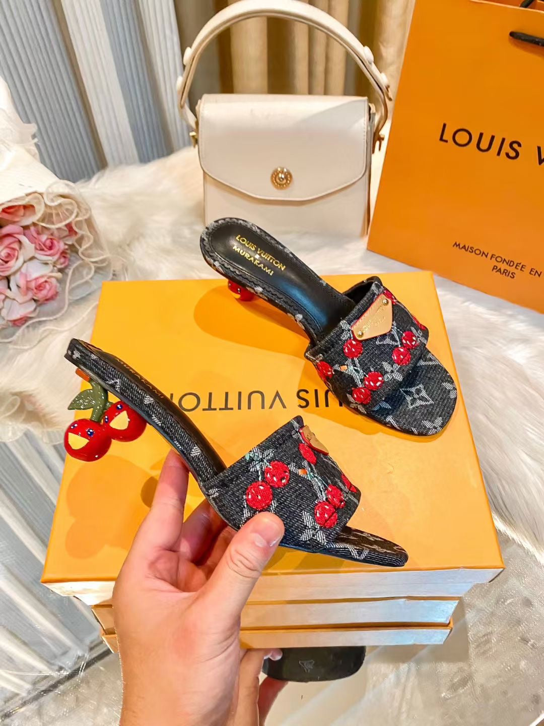 Lv Cherry Heels