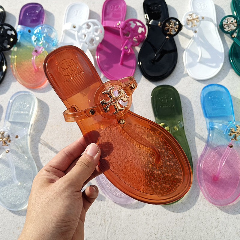 T Burch Famous Jelly Slippers ( Multi Colours )