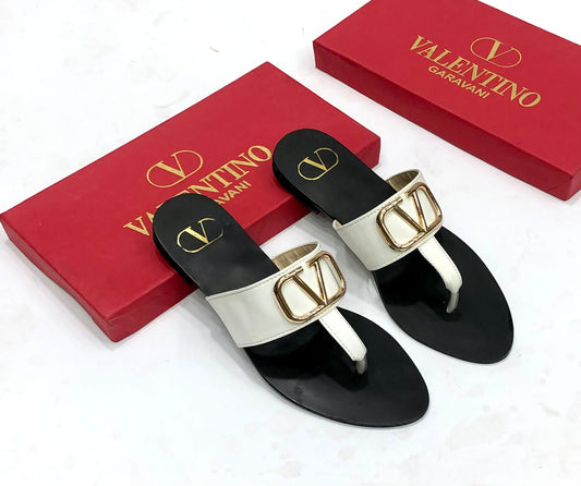 Vale*tino Brand Slipper ( White )