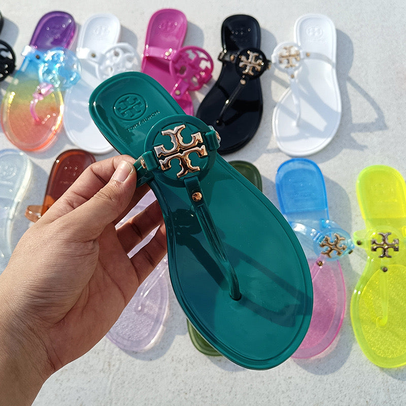 T Burch Famous Jelly Slippers ( Multi Colours )