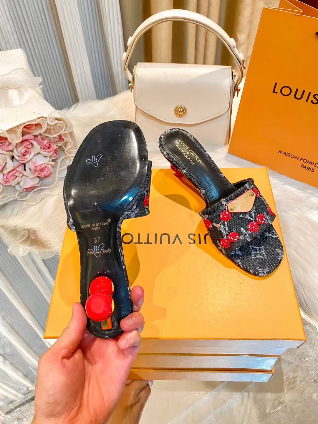Lv Cherry Heels