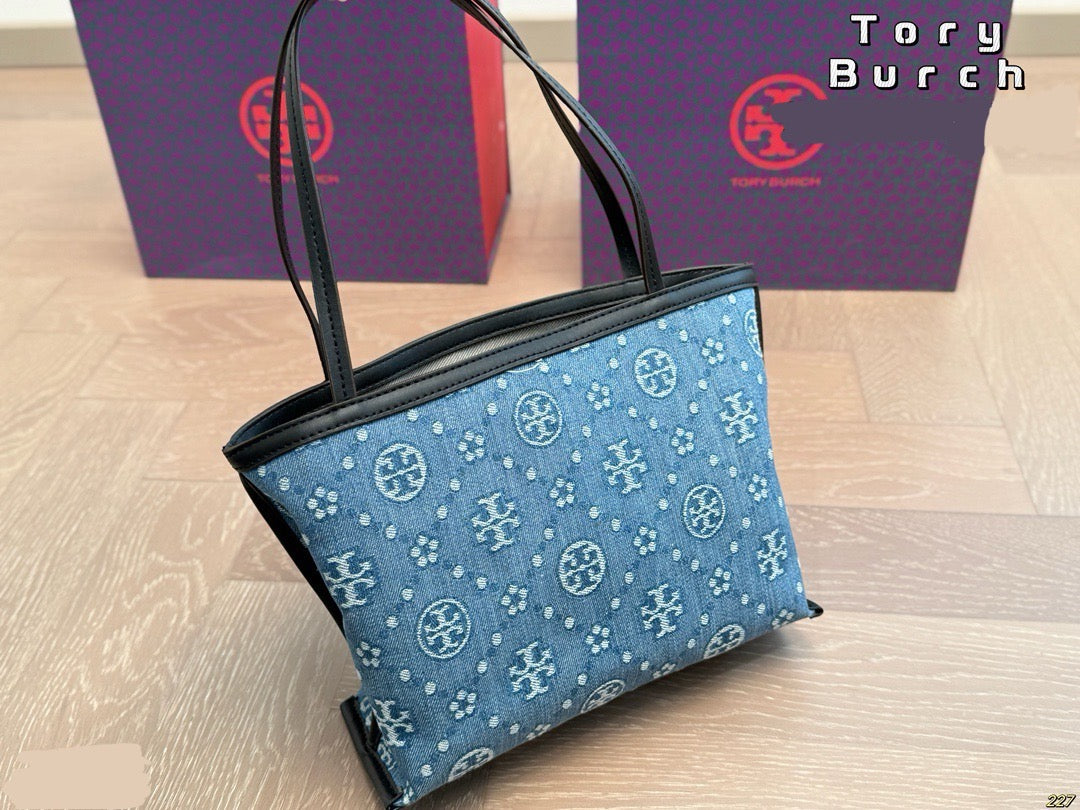 T Burch Tote Bag ( 2 Sizes & 4 Shades )