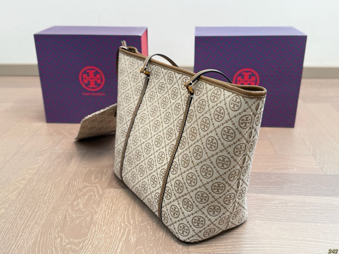T Burch Tote Bag ( 2 Sizes & 3 Shades )