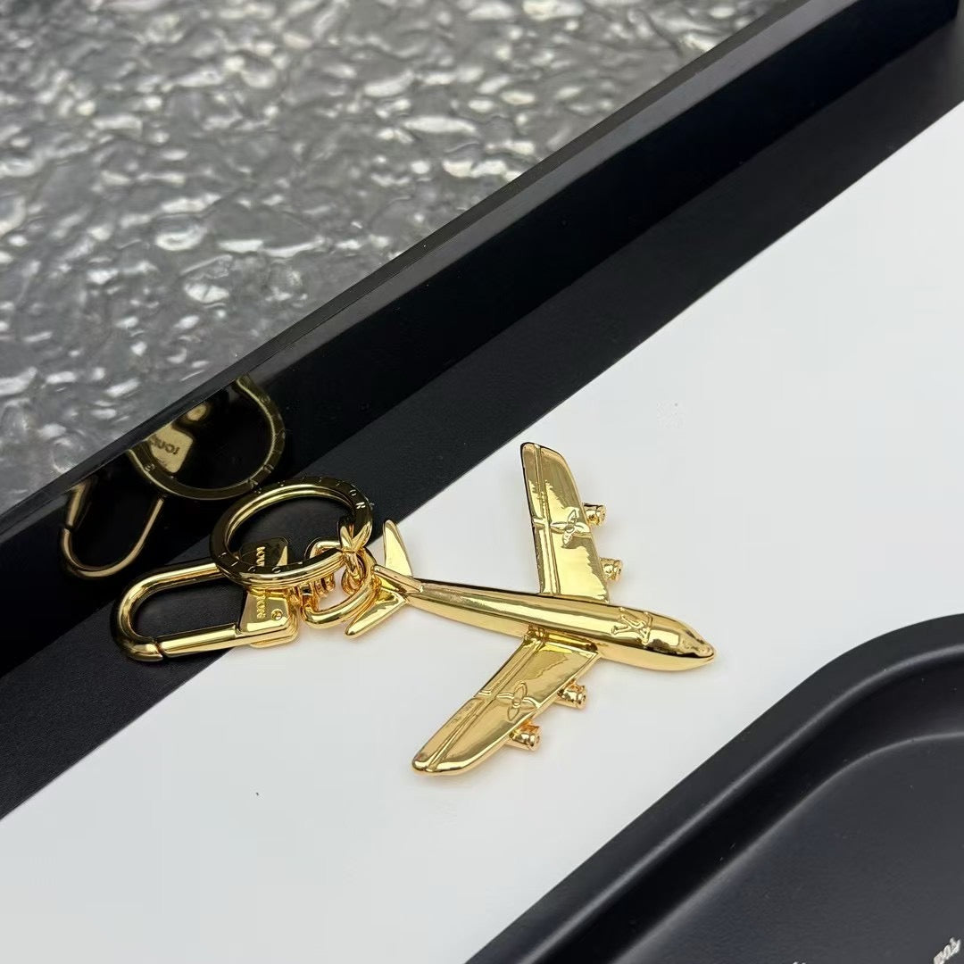 Lv Famous Plane Keychain