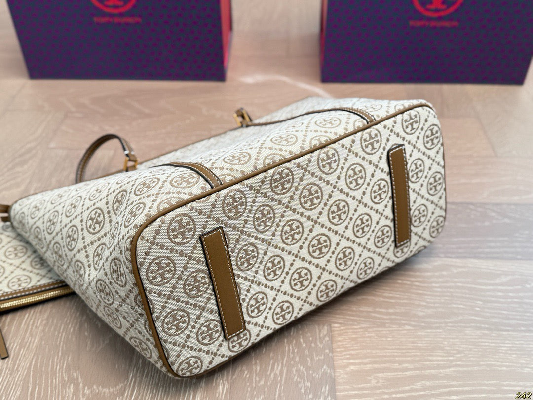 T Burch Tote Bag ( 2 Sizes & 3 Shades )