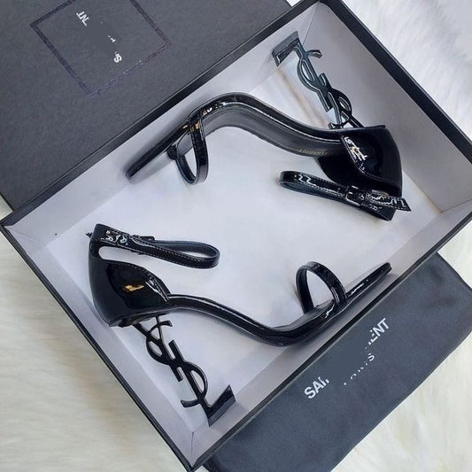 YSL Brand Heel ( Black )