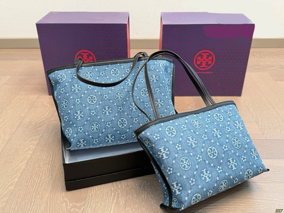 T Burch Tote Bag ( 2 Sizes & 4 Shades )