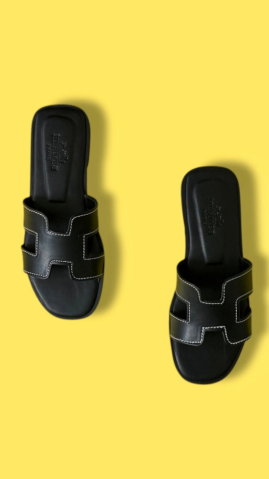 H*rmes Slipper black